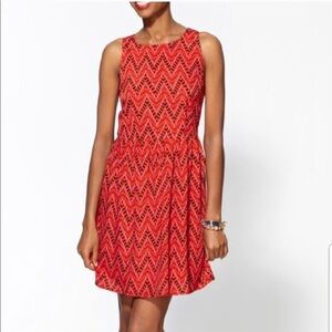 Jack B.B. Dakota red chevron print dress